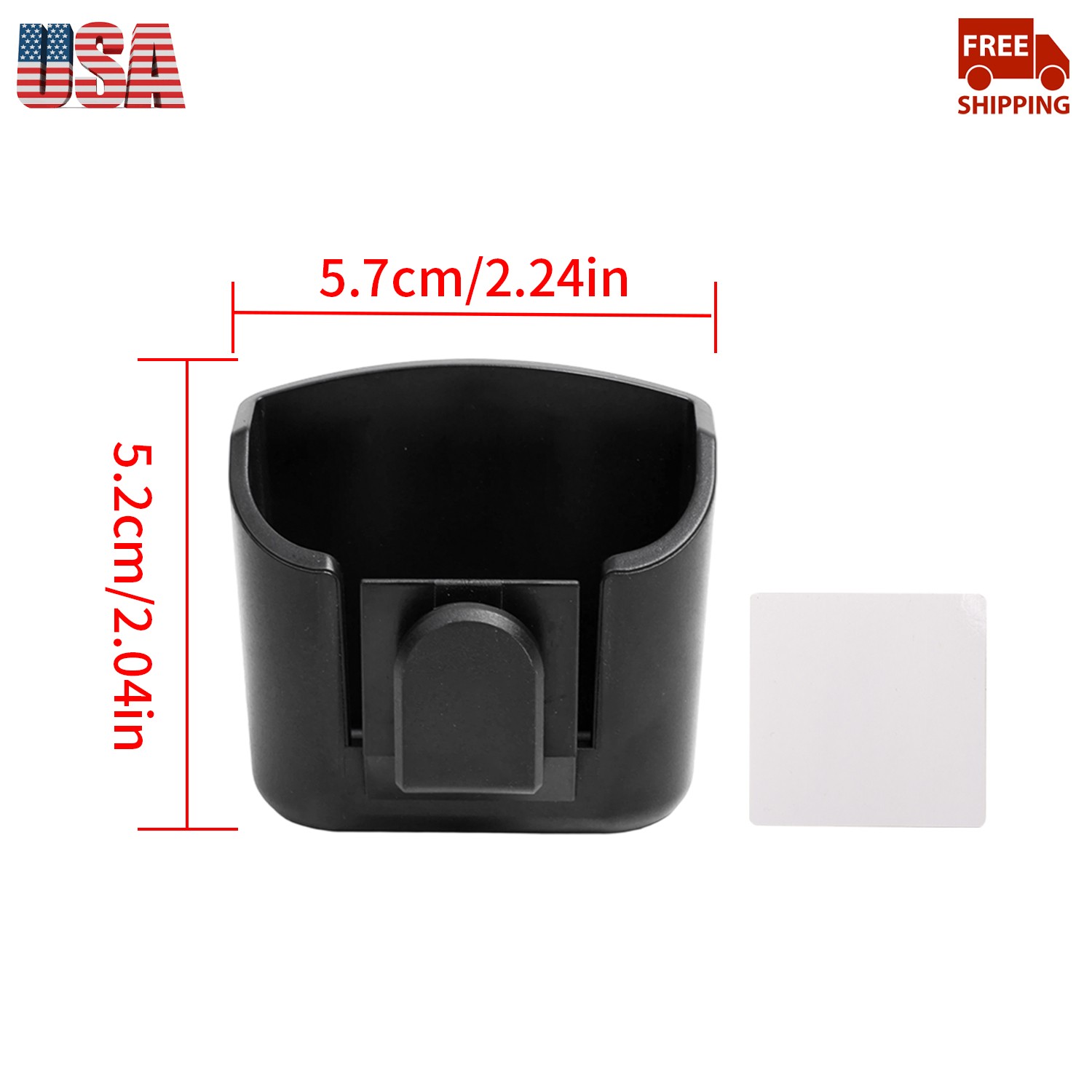 2Pcs Dashboard Mount Key Holder Clip Storage Box Adhesive Stowing Hook Organizer