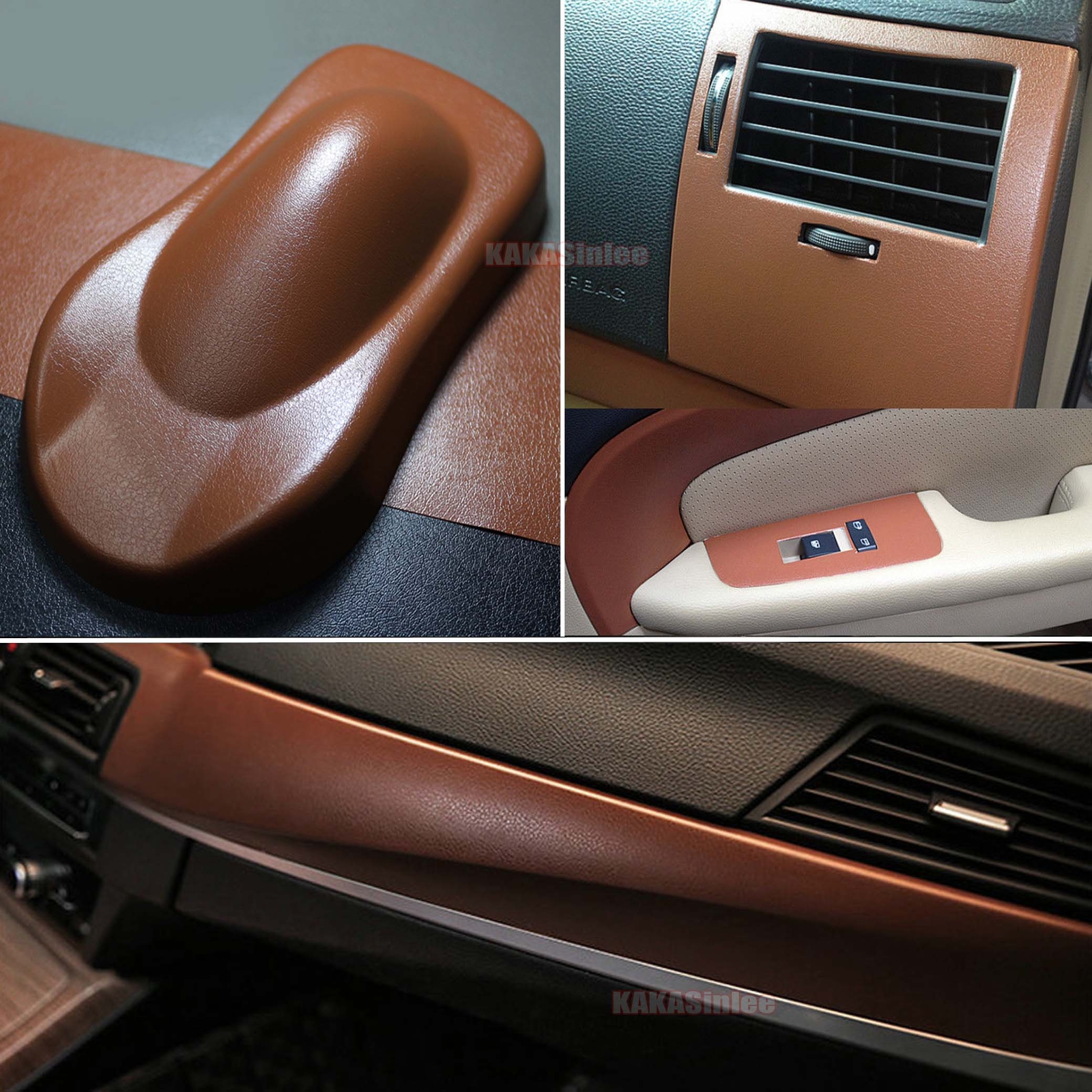 Bubbles Free Matte Car Interior Leather Grain Texture Film Vinyl Wrap Sticker AB