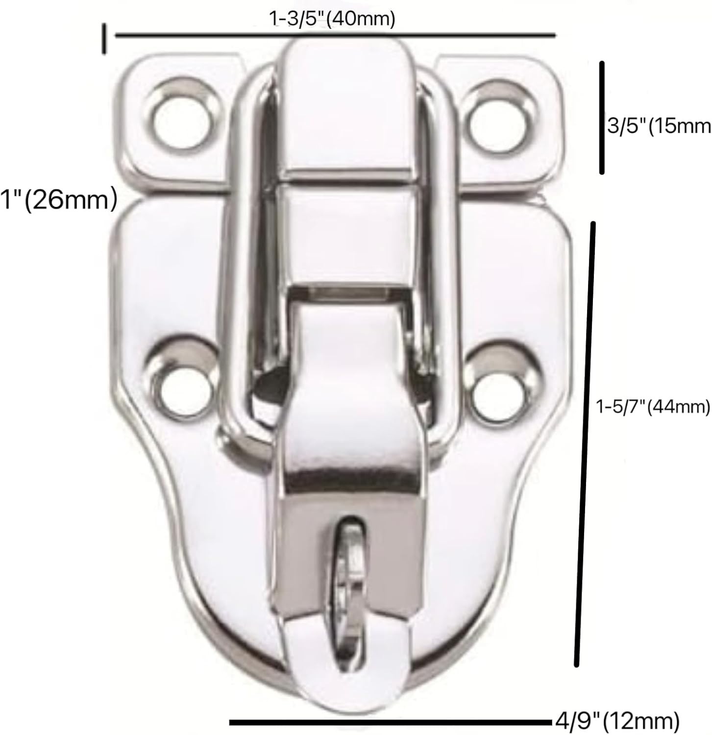 Durable Chrome-Plated Hasp Latch Pack for Secure Toolbox Closure – 3.15″ x 1.77″