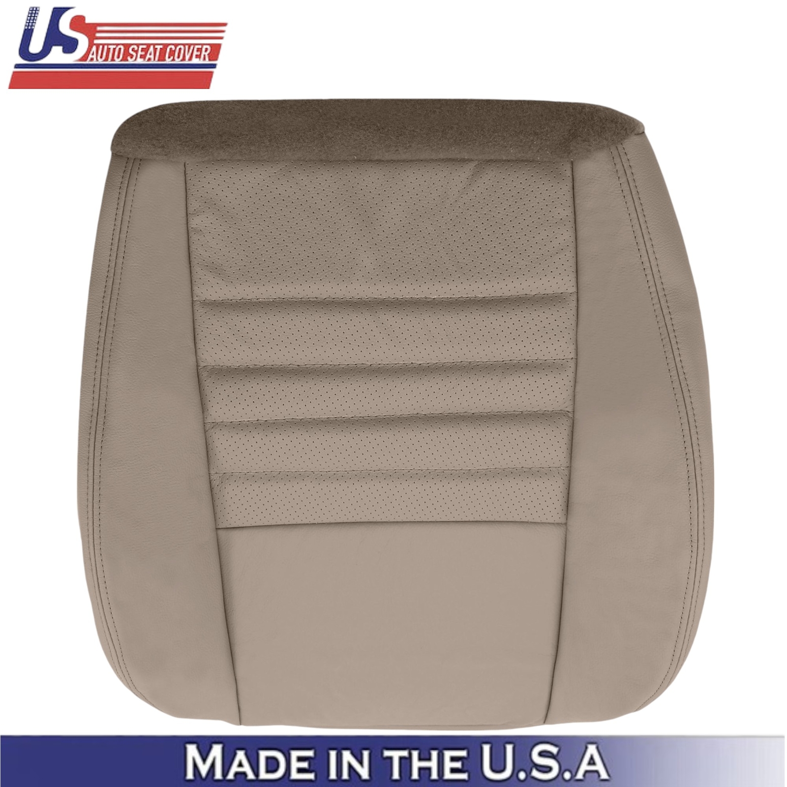 1999-2004 For Ford Mustang GT Leatherette Front Seat Covers Medium Parchment