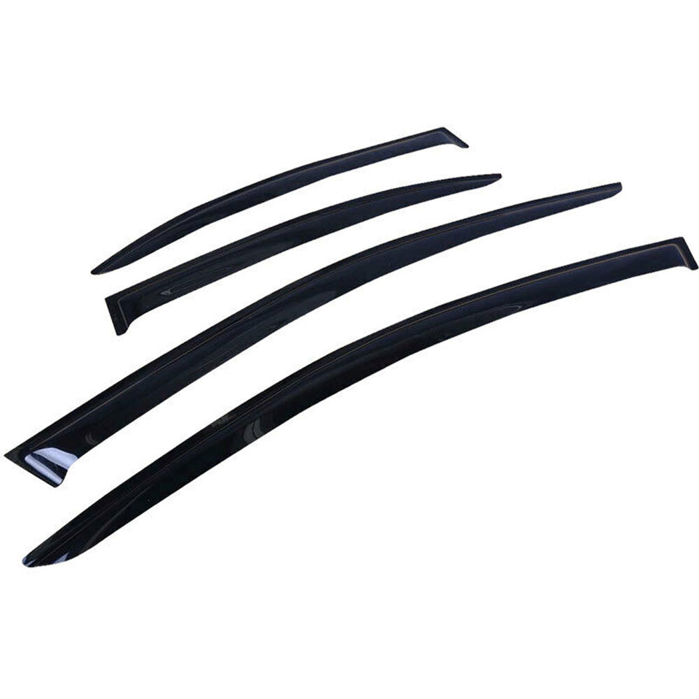 For 08-17 Mitsubishi Lancer Smoke Window Rain Visors Shade Slim Style Guard Vent