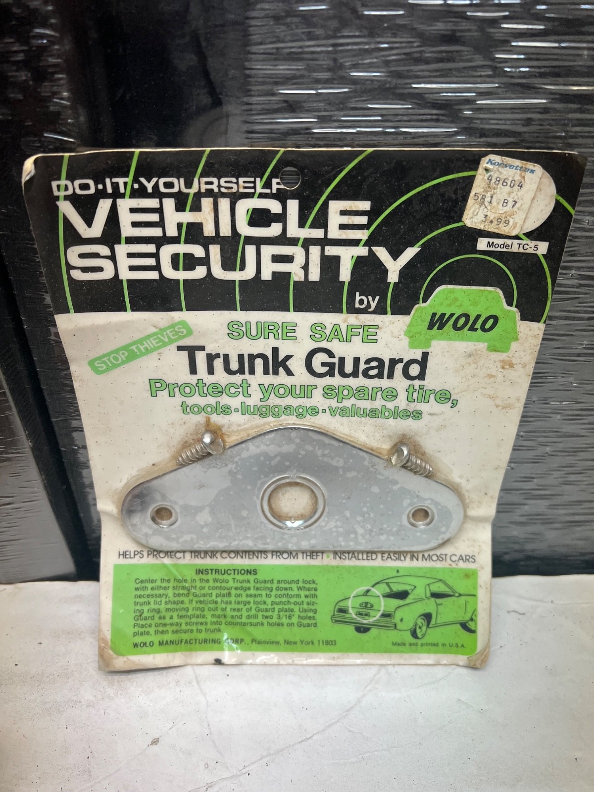 Vintage Wolo “Sure Safe” Trunk Guard, an anti-theft device