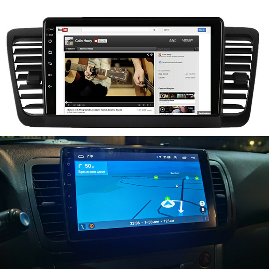 9″ Car GPS Navigation WiFi FM DAB 1+16G OBD For 2003-2009 Subaru Legacy Outback