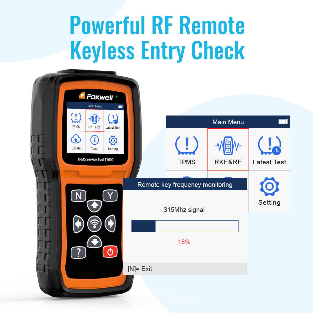 FOXWELL T1000 TPMS Programming Activate Reset Tires Sensor Pressure Monitoring