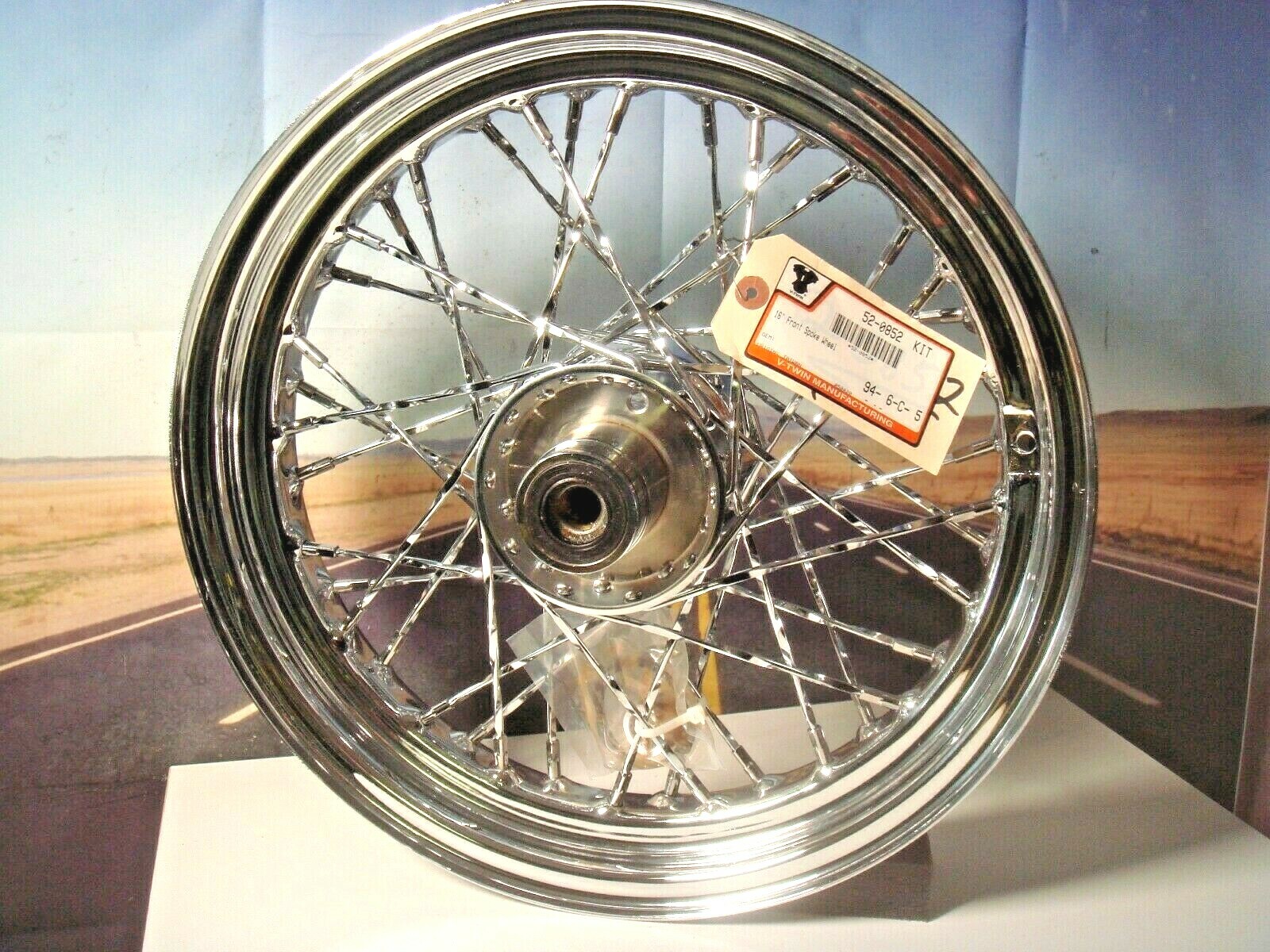 Harley FLST 16″ Front Twisted 40 Spoke Chrome Wheel 1986-1999 V-Twin 52-0852 X5