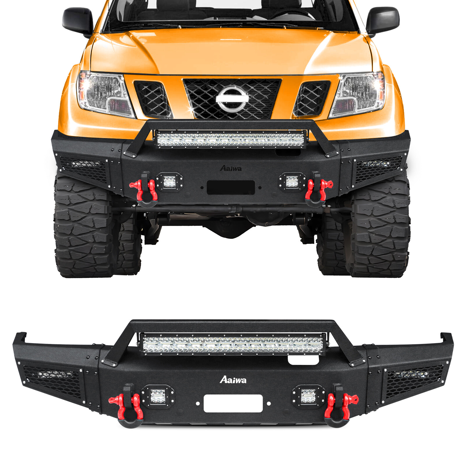 Aaiwa Front&Rear Bumper For 2005-2021 Nissan Frontier With D-Rings