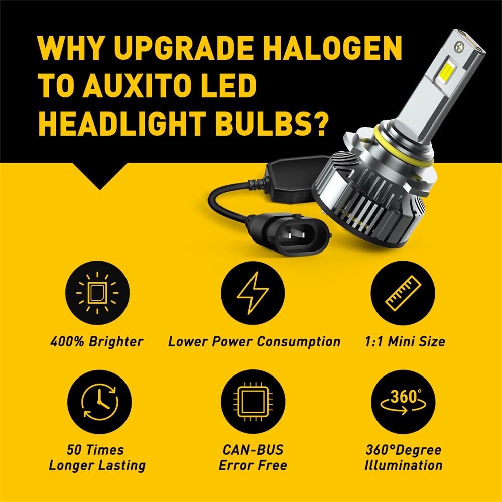 CANBUS 9006 HB4 LED Headlight Bulbs Kit 40000LM Low Beam Super Bright 6500K