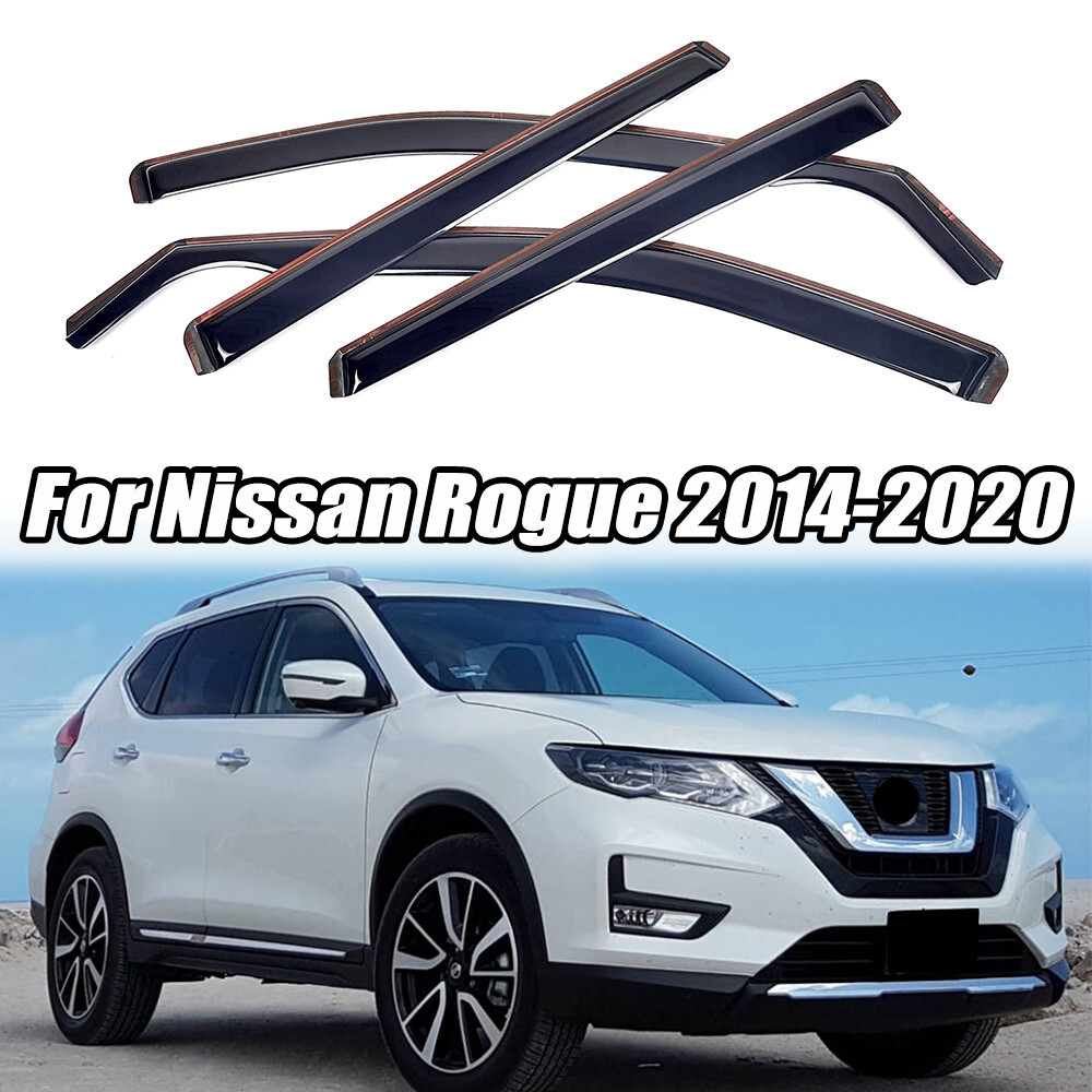 For Nissan Rogue 2014-2020 Rain Guards Window Visors Wind Deflectors In-channel