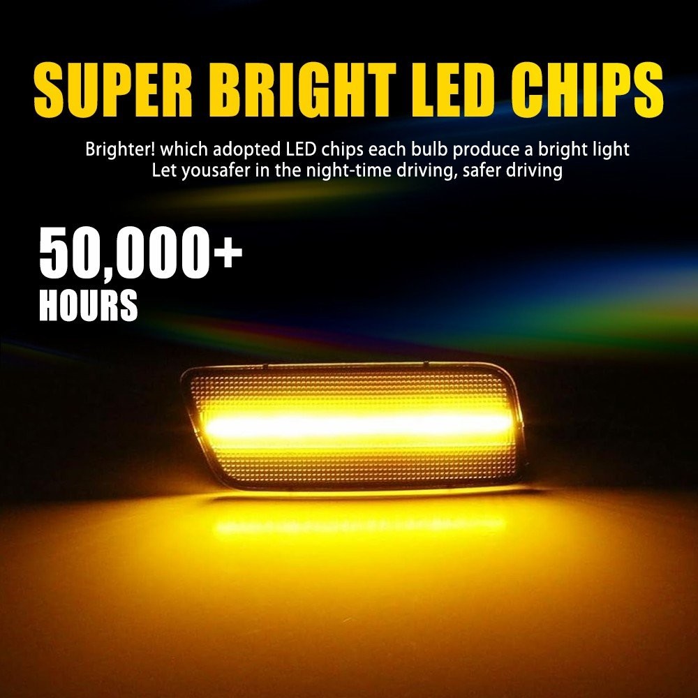 For 10-14 VW Volkswagen MK6 Golf/GTI Front Side Marker Amber LED Signal Lights H