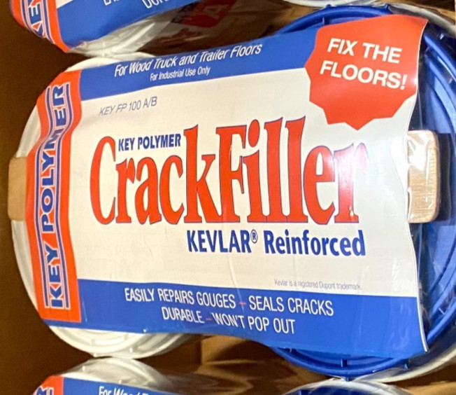 Crack Filler by KEY POLYMER FP100AB Kit for Trailer Wood Flooring Repair 3-PACK