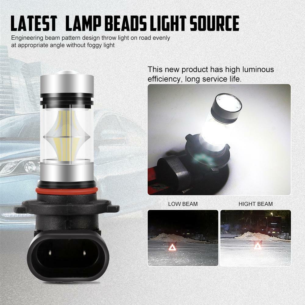 AUXBEAM 9005 9145 HB3 H10 9006 HB4 Car LED Fog Light Bulbs 900LM 6000K White 2x