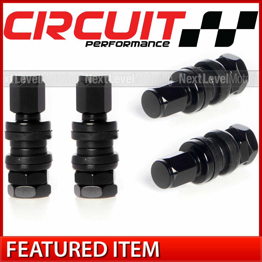 Circuit VS33 Black Short Aluminum Racing Bolt-In Valve Stem Fits Honda Acura JDM