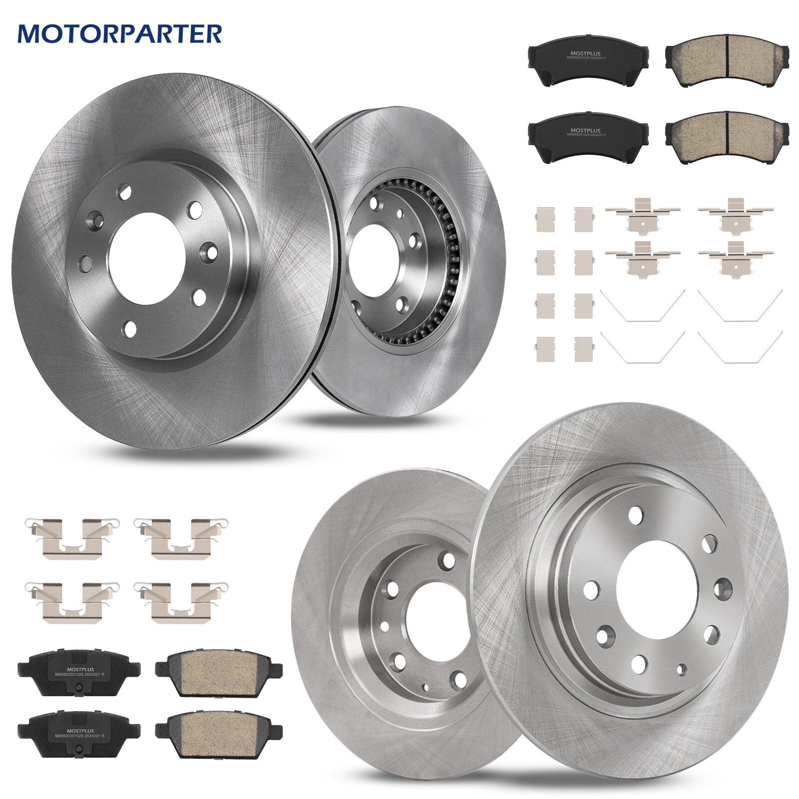 Front & Rear Discs Rotors Brake Pads For Ford Fusion Mazda 6 Lincoln Mkz Mercury