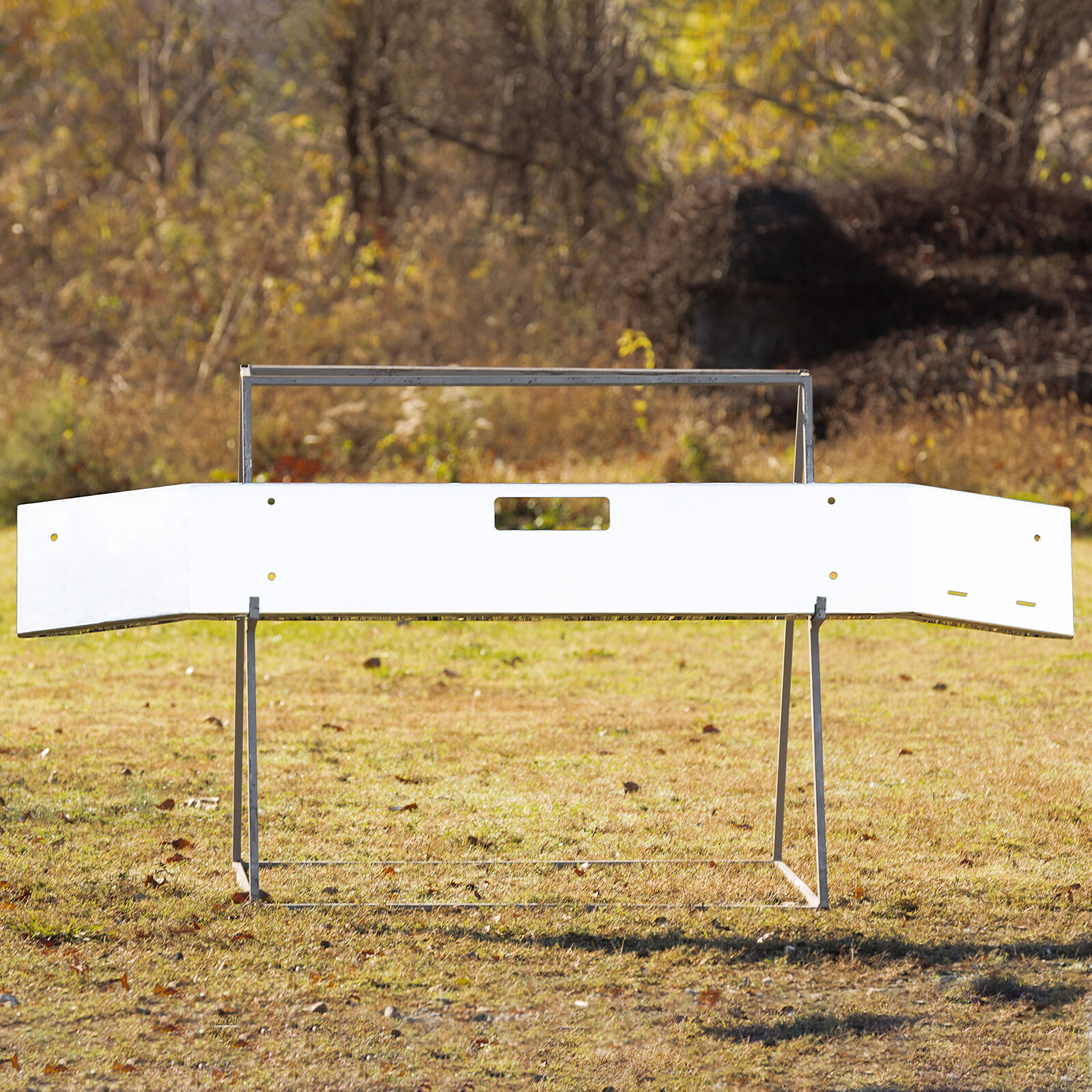 Mack MR / MRU Bumper – 12″ Chrome Angle Back with Center Tow – All Years USA