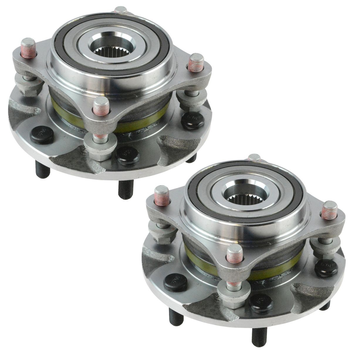 TRQ Front Wheel Hub Bearing Assembly Driver Passenger Pair for Tacoma 4Runner FJ