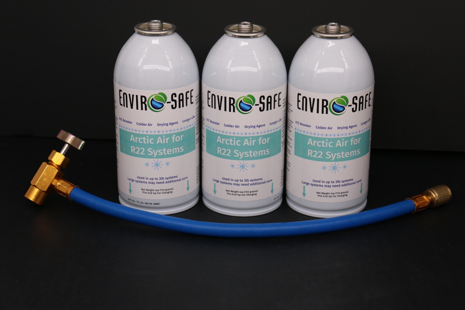 Arctic Air for 22 Systems 3 Cans , With 1 Charging Hose