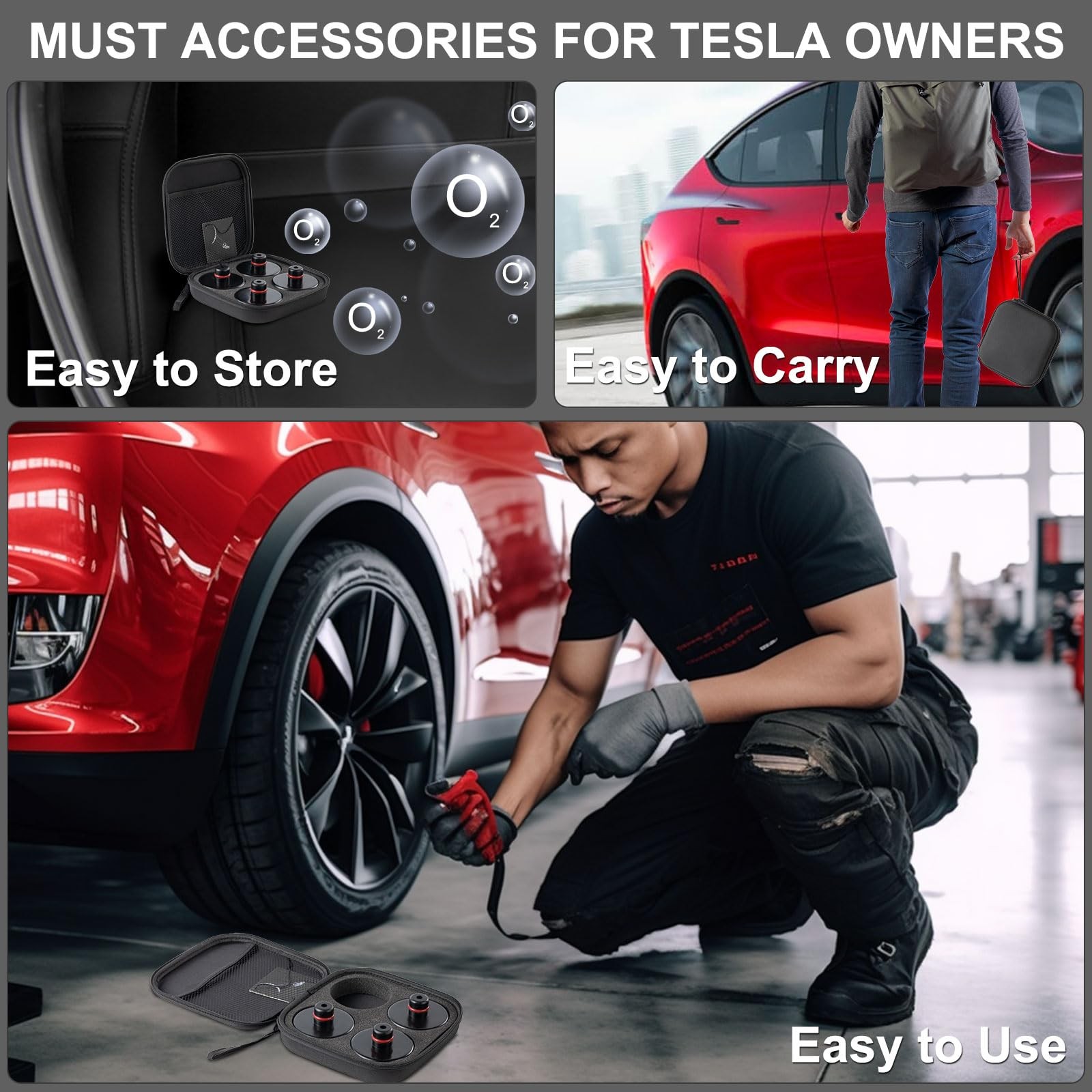 Edulnke Lifting Jack Pads Compatible with Tesla 3.1*3.1*1.9 inches, 1PCS