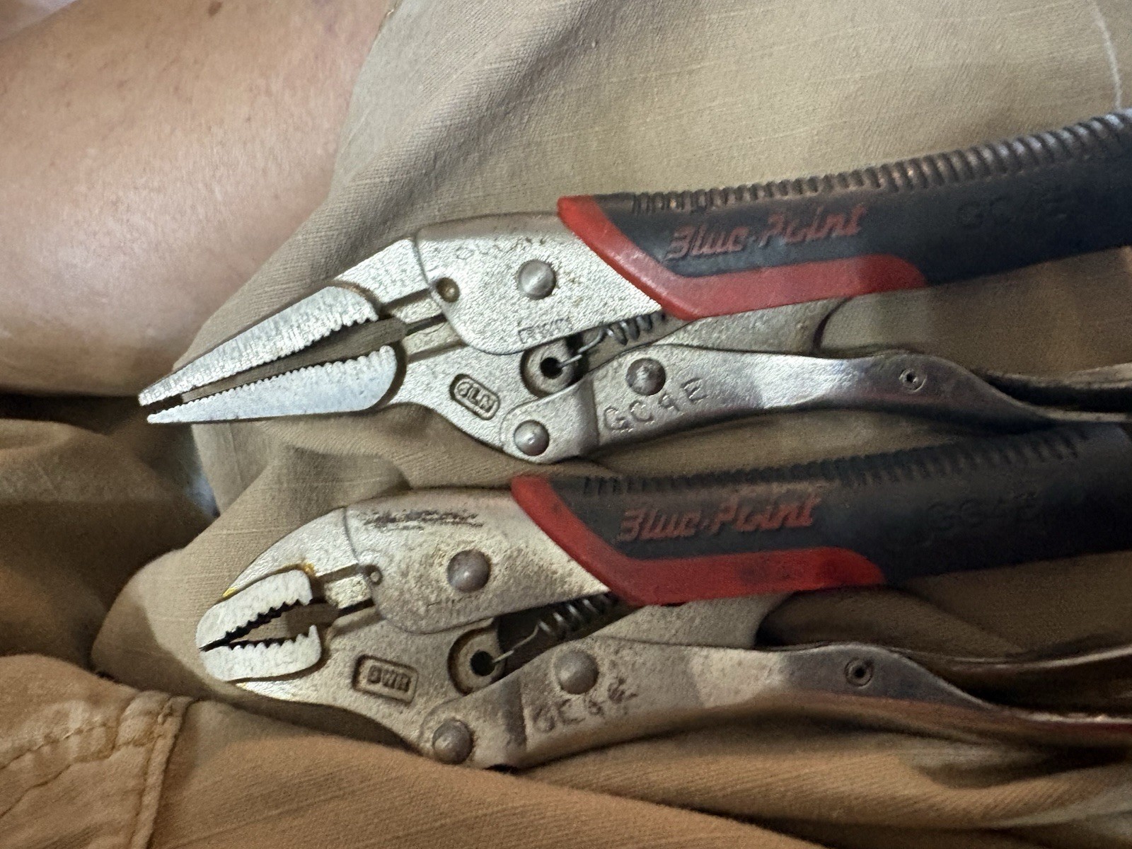 Blue Point Locking Pliers, 2 Pc Set. Used, But Both Work. (12)