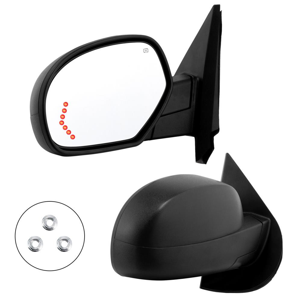 Pair Power Heated Side View Mirrors Signal For 2007-2013 GMC Sierra 1500 Truck
