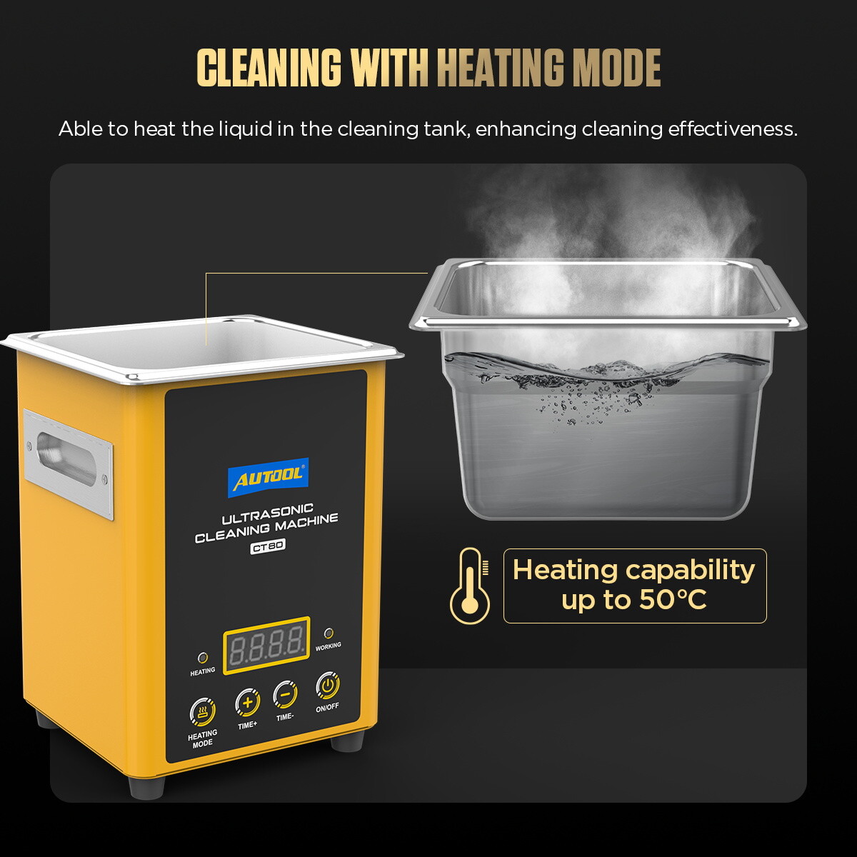 Ultrasonic Cleaner 1000ML Ultrasonic Cleaning Machine Gasoline Diesel Injector