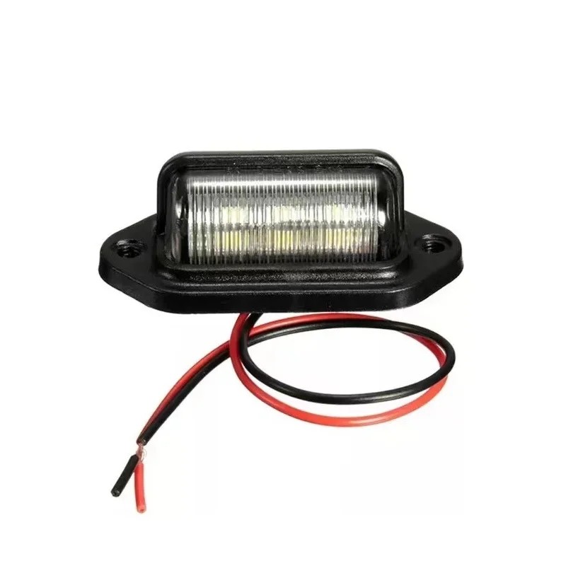 Universal License Plate LED Lights 12V White Car Vehicle Truck Screw Mount Frame