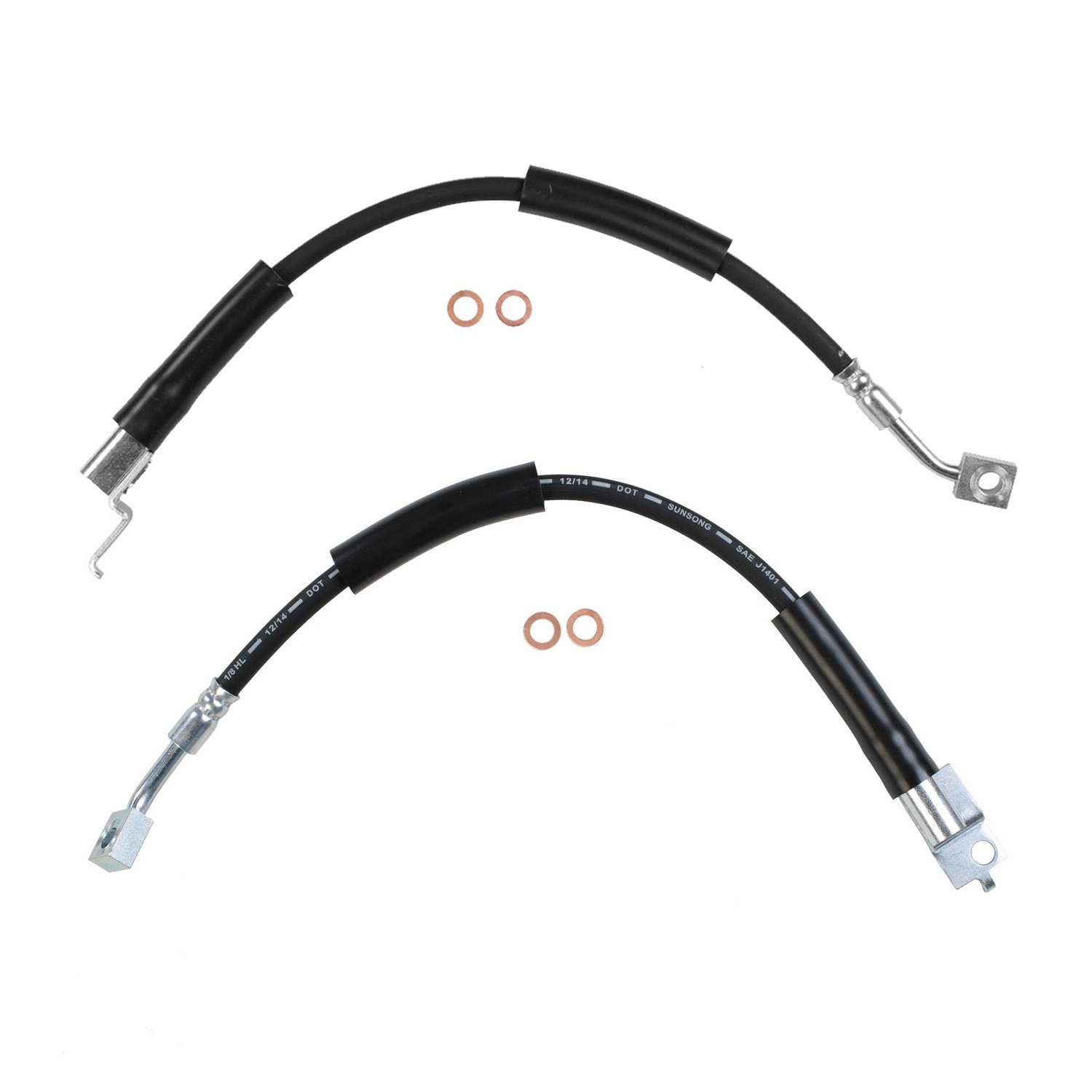 Sunsong Front Left & Right Brake Hydraulic Hose Kit for Grand Cherokee Wrangler