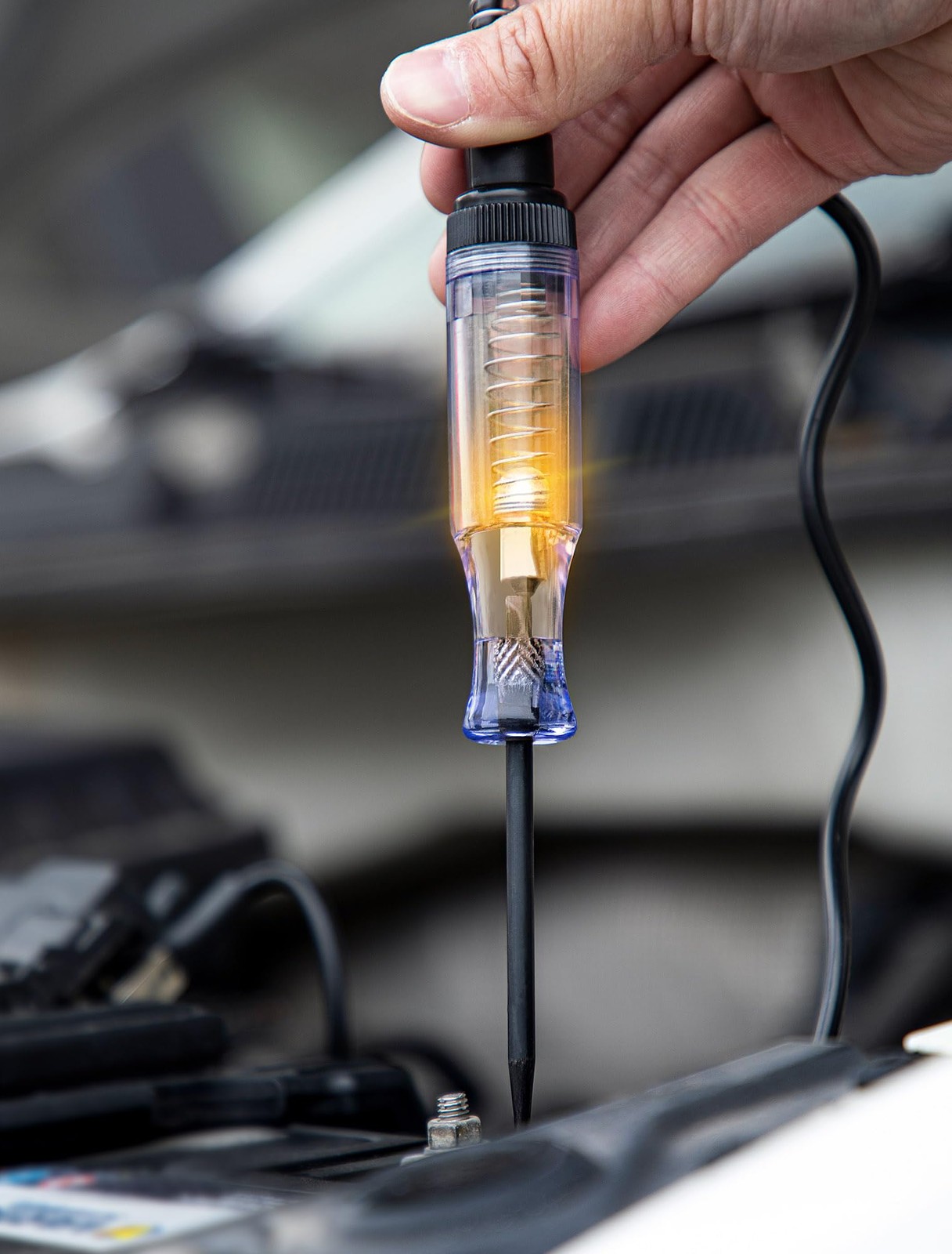 Test Light Automotive, Circuit Tester 6V-12V-24V DC Car small, black