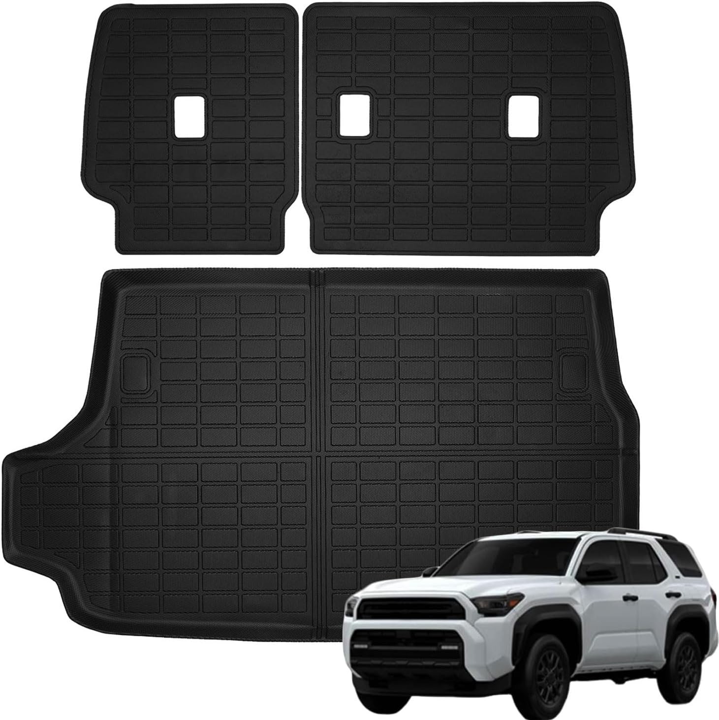 Cargo Mat Trunk Liner with Backrest Mat for 2025 Toyota 4Runner All Weather TPE