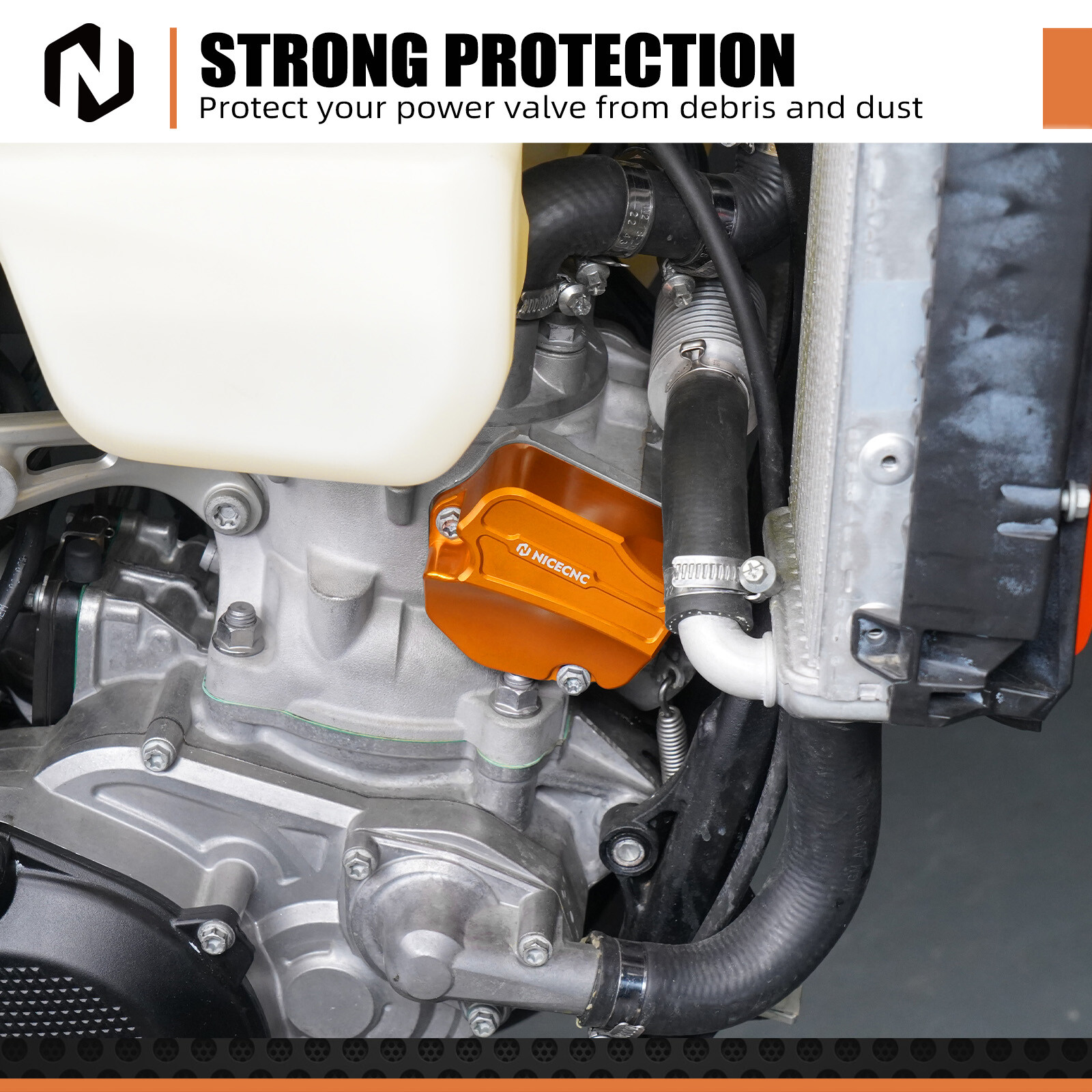 NICECNC Performance Oversized Power Valve Cover For KTM 250 300 XC-W EXC 2024-25