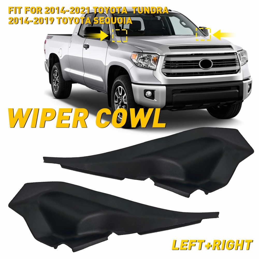 Pair Front Windshield Wiper Side Cowl Extension For 2014-2021 Toyota Tundra