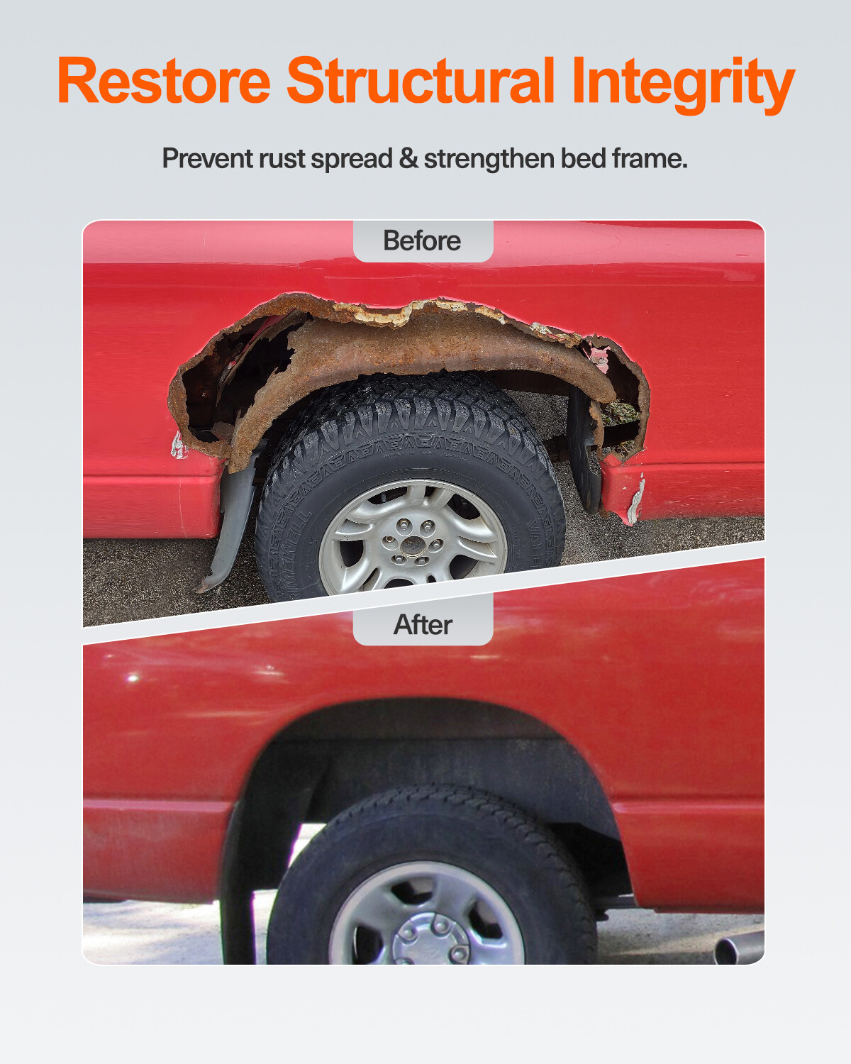 Wheel Arch upper rear quarter panel For 02-09 Dodge Ram 1500 2500 rust repair