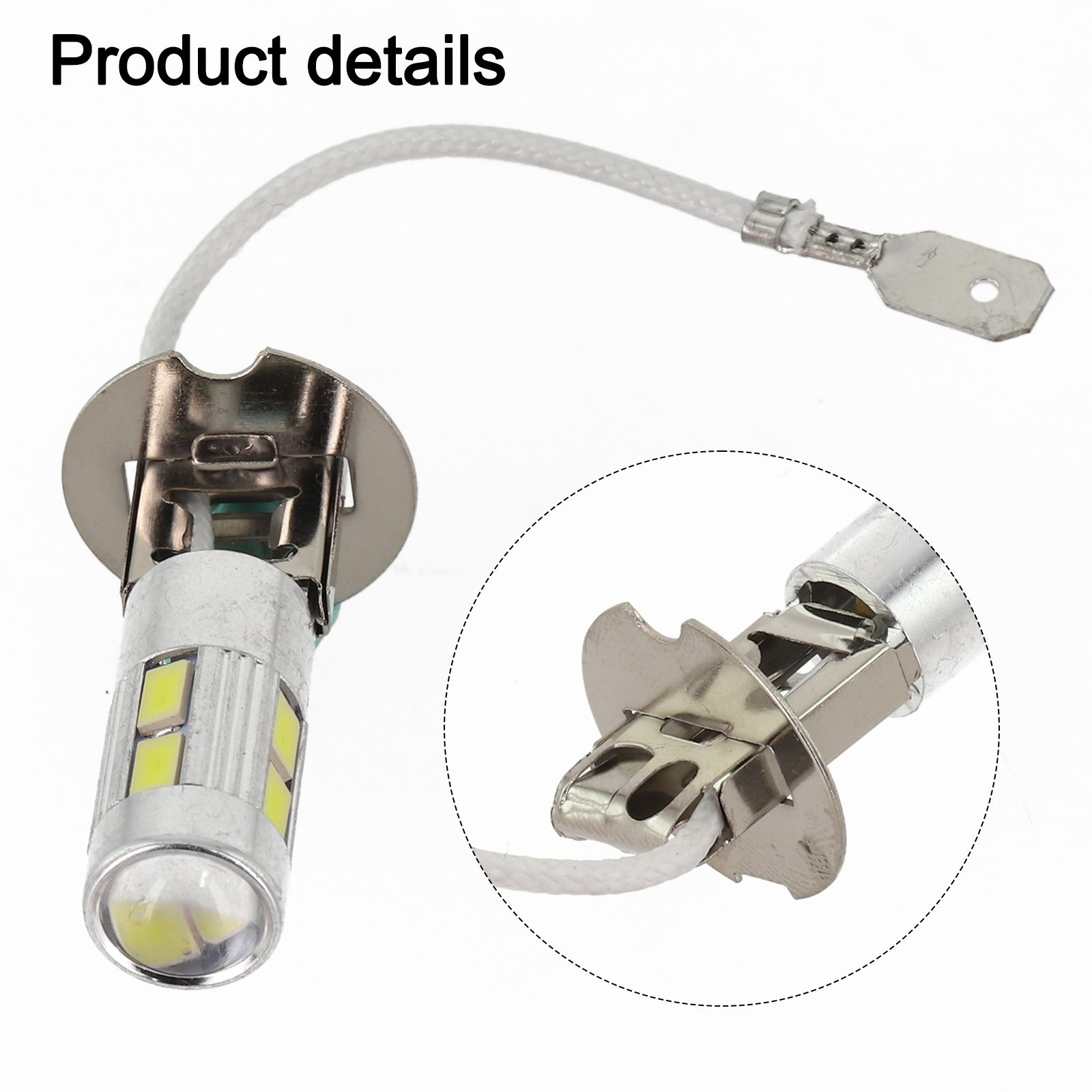 2X H3 50W 6000K White High Power Car LED Fog Driving Lights Bulbs DC 9V To 30V