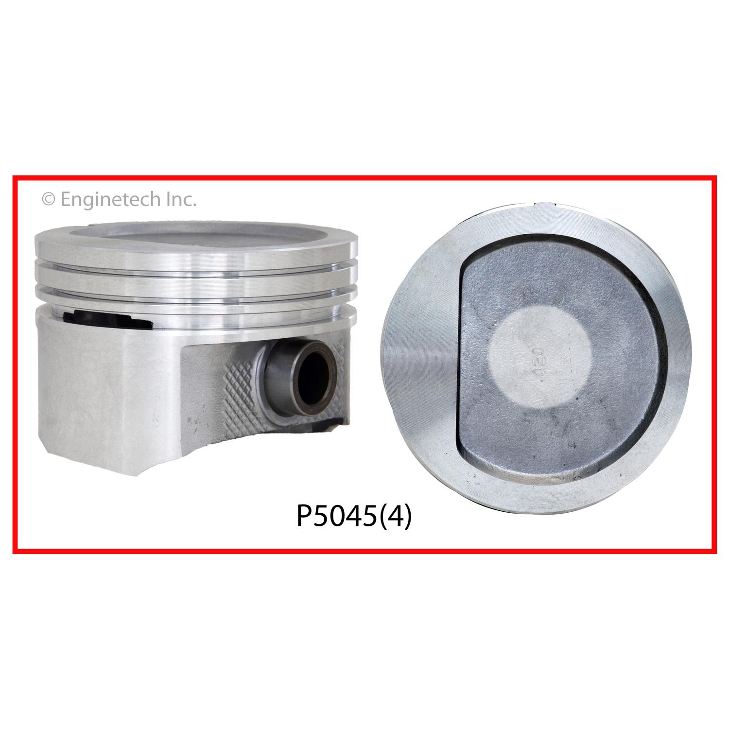Enginetech Piston Set Without Rings for 4.000-Inch Bore Engines