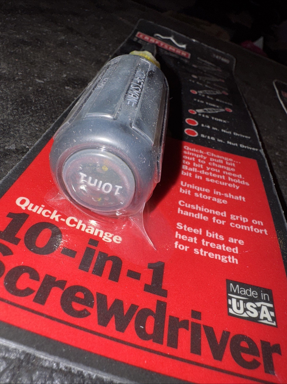 Sears Craftsman NOS 10-in-1 Screwdriver Cushion Grip Pratt Read USA PN 47480