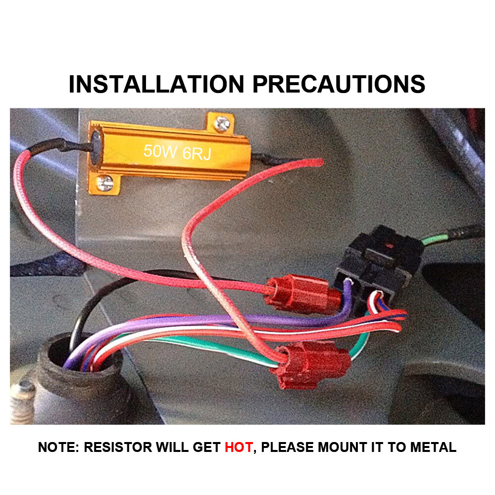 Dos resistencias de carga de 50W 6ohmKit Stop Flicker Error Code y CANBUS Fix 2x
