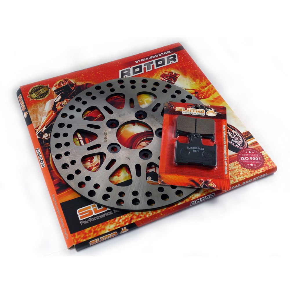 Rear Brake Rotor+Pads for Harley Sportster XL 883 Super Low XL1200 C [2014-2021]