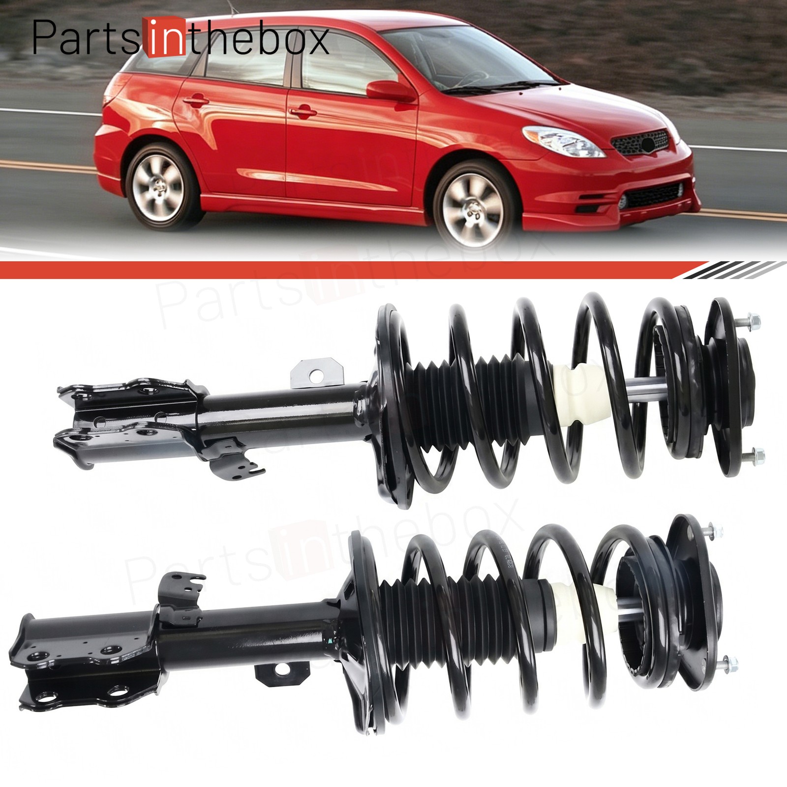 Front Struts w/ Coil Spring Asssembly for 2003 -2008 Toyota Matrix Pontiac Vibe