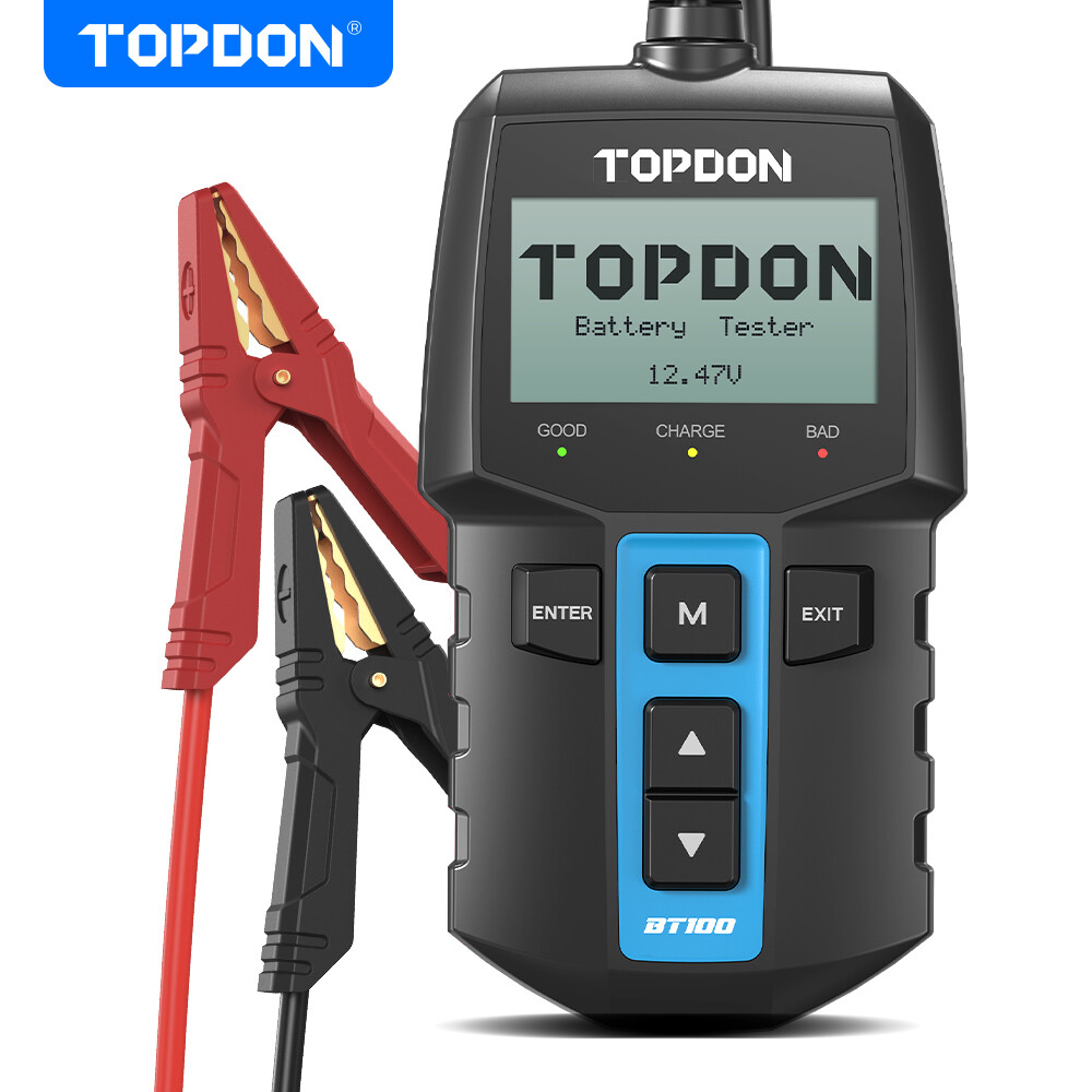 TOPDON BT100 Car Battery Tester 24V 12V Load Tester Charging System Analyzer