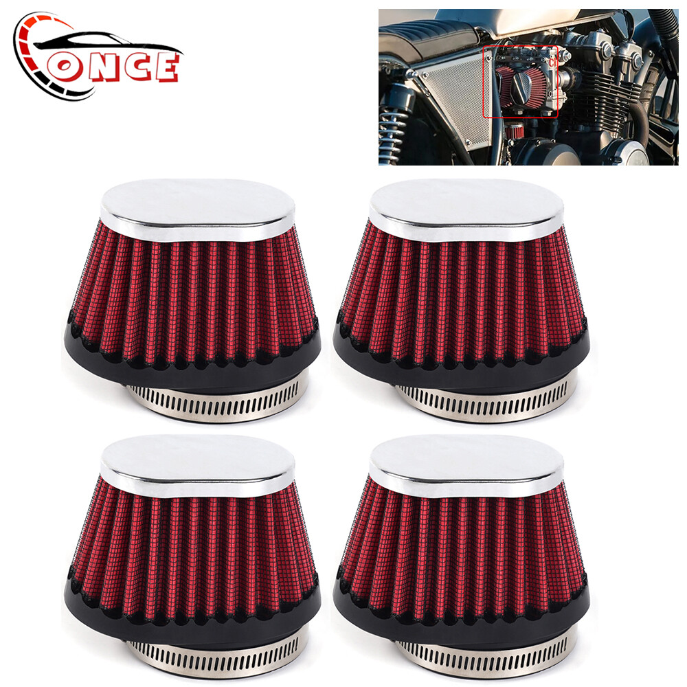4x 2inch 51mm Air Intake Filter Cleaner Pod For Suzuki GSXR1100 GSXR750 GSX600F