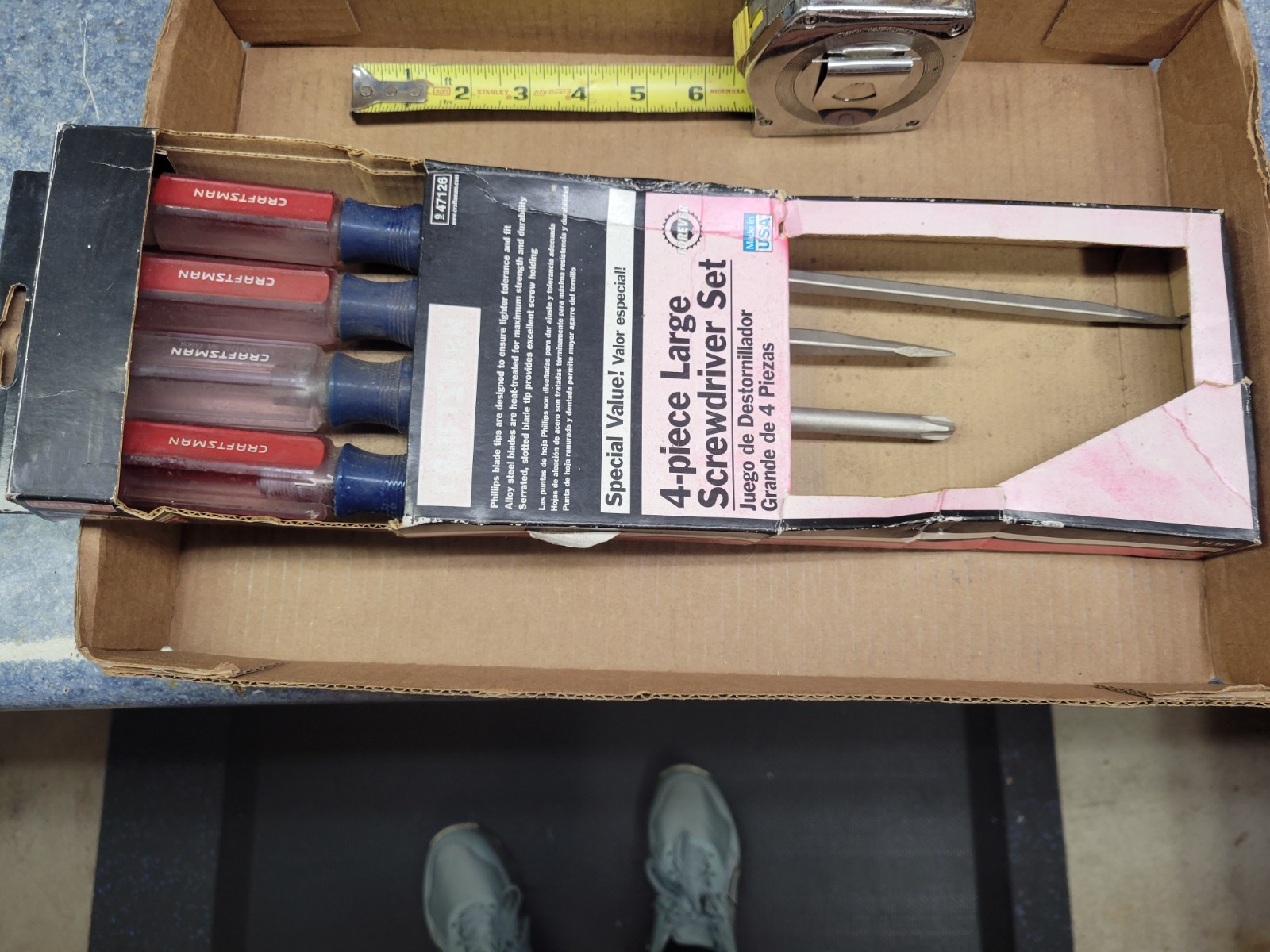 Craftsman USA 4-Piece Large Screwdriver Set No 47126 NOS