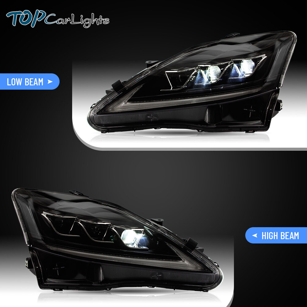 VLAND LED Projector Headlights For 2006-2013 Lexus IS 250 IS 350 ISF w/ LED DRL