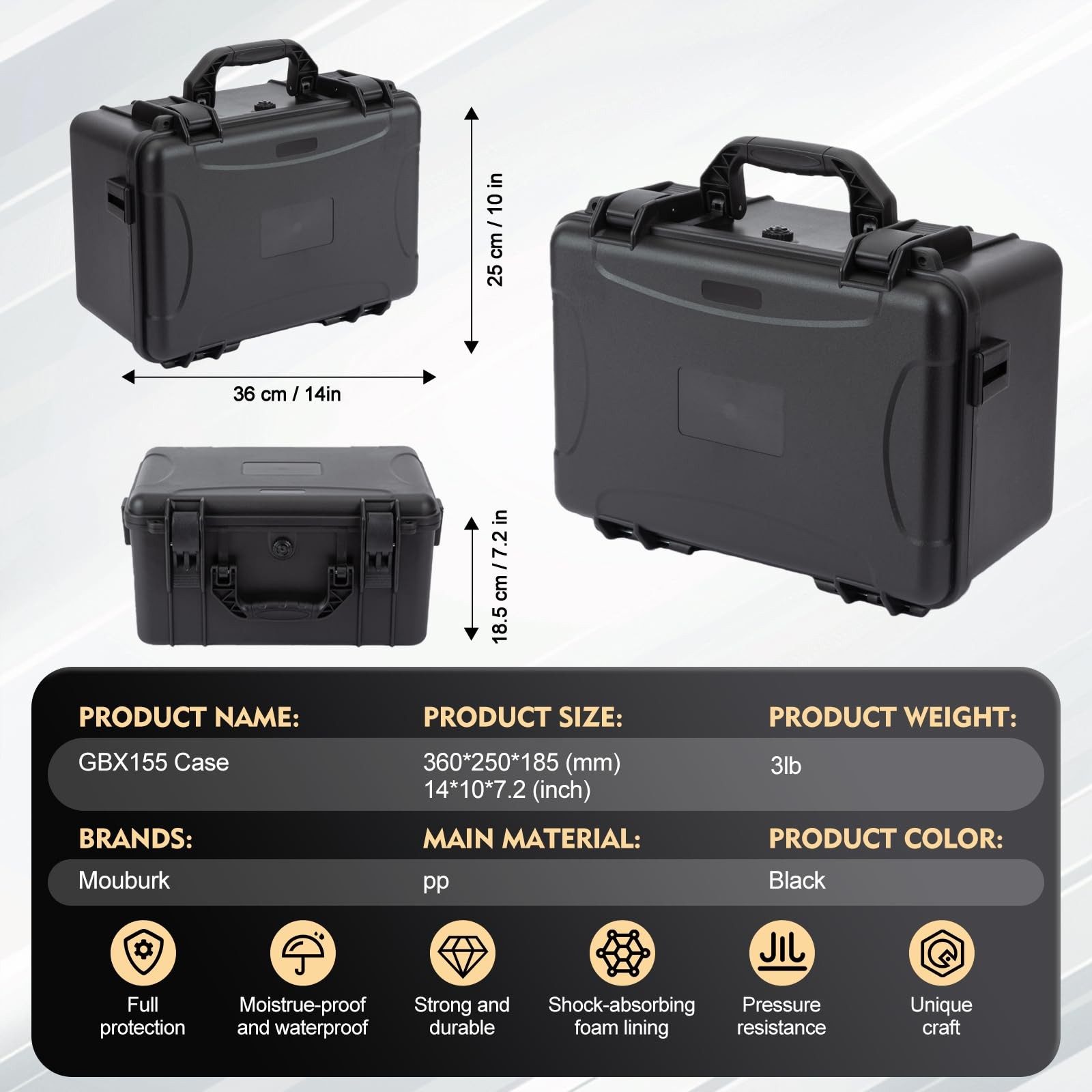 IP67 Waterproof Case for NOCO GB150 3000A GBX155 4250A Compact Lightweight Box
