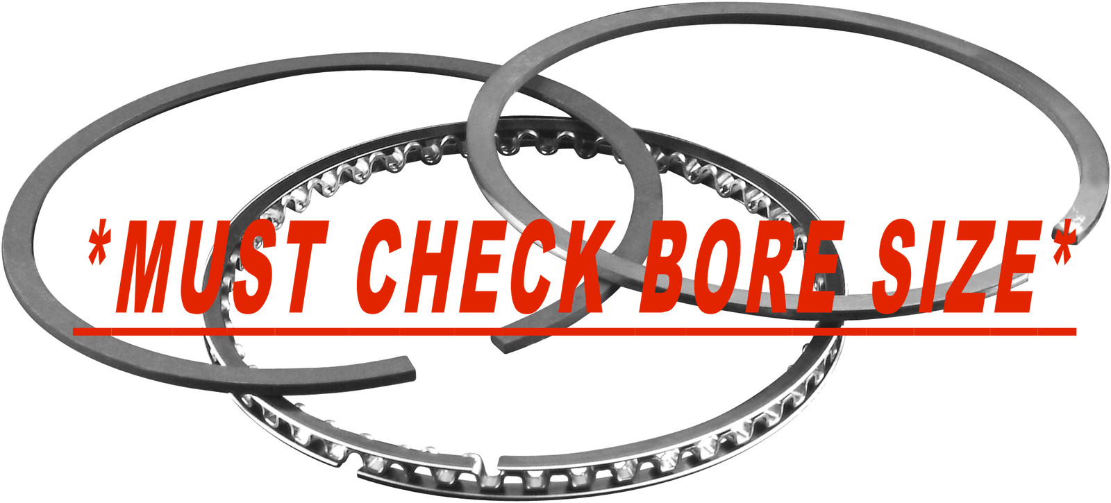 Hastings Chrome Piston Ring Set 2C5297 for STD Bore Engines – Not OVERSIZED