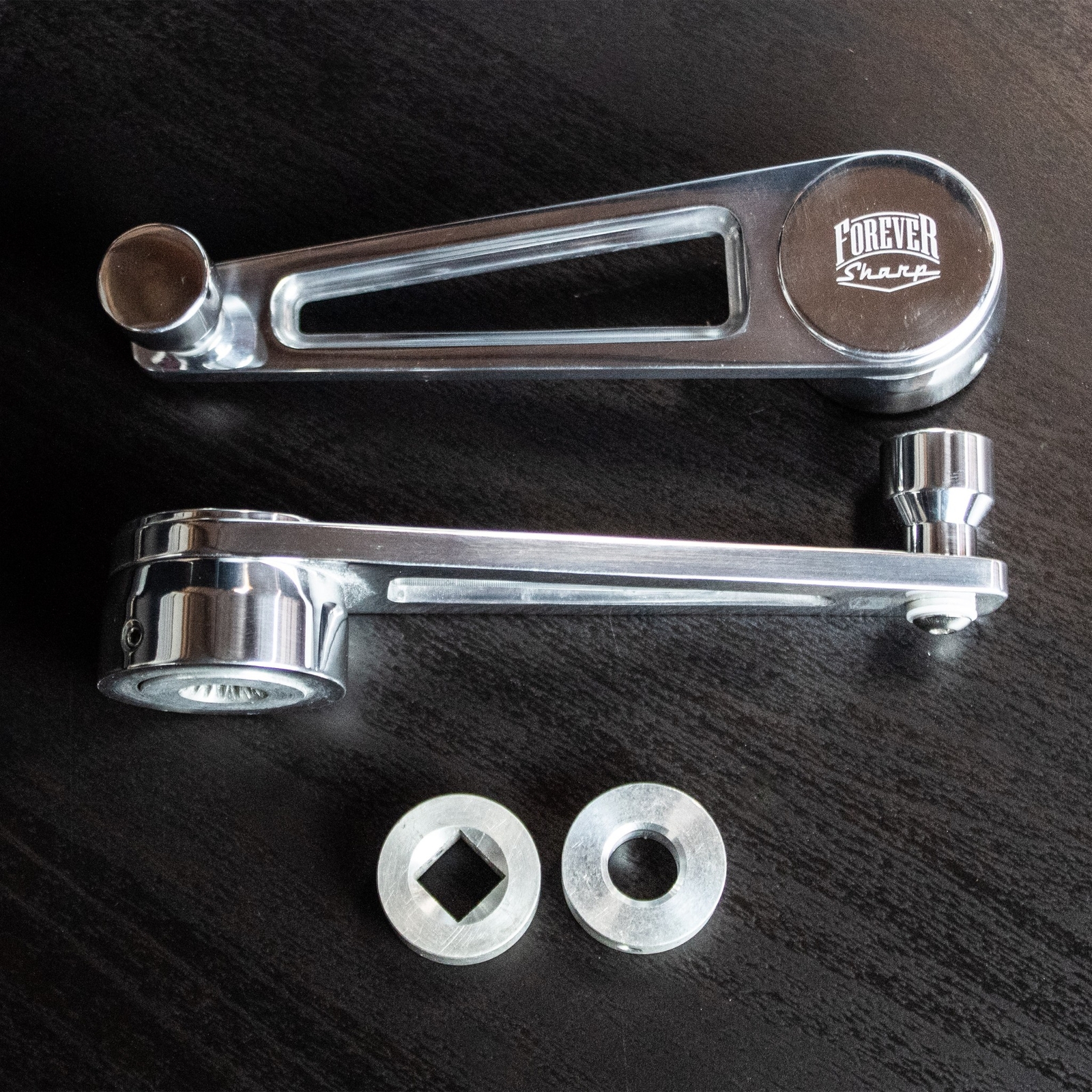 Universal Polished Chrome Vehicle Window Cranks (2 Included) C10, S10, Chevy Car