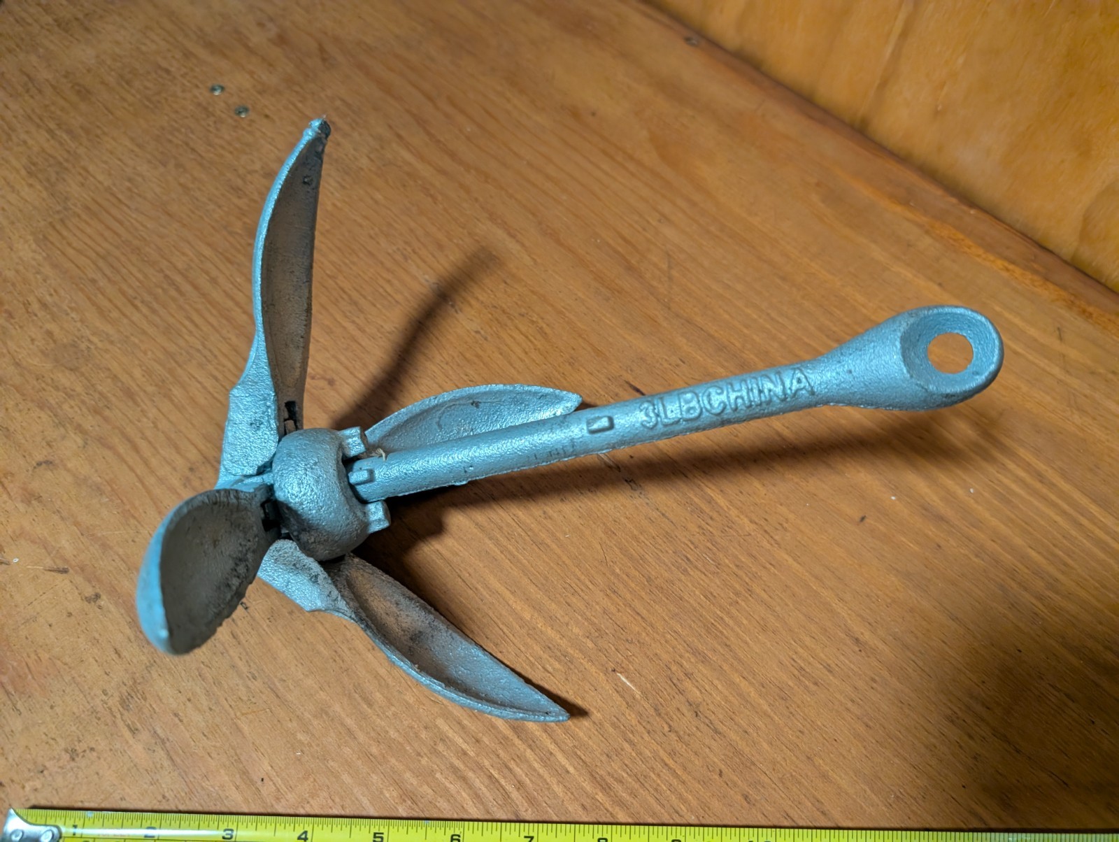 Galvanized 3 Lb Folding & Locking Grapnel Anchor Boat Yacht Docking New