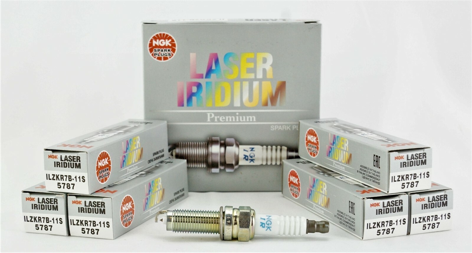 Set of 6 NGK 5787 Laser Iridium Spark Plugs – ILZKR7B11S