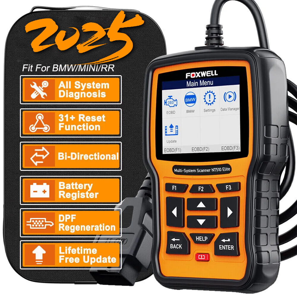 Foxwell NT510 Elite For BMW All System Bidirectional OBD2 Diagnostic Scanner Oil