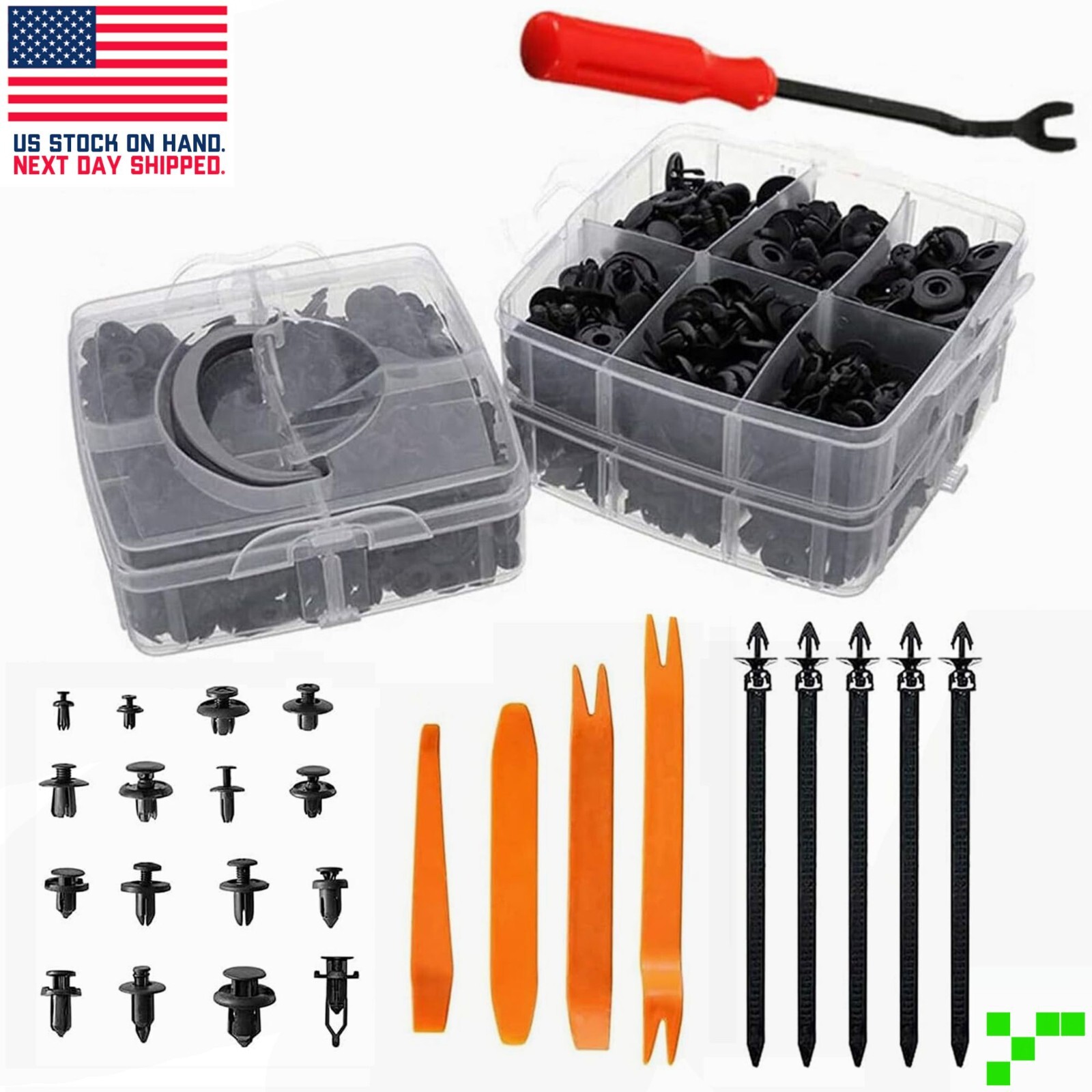 620Pcs Car Body Plastic Push Pin Rivet Fasteners Trim Panel Moulding Auto Clips