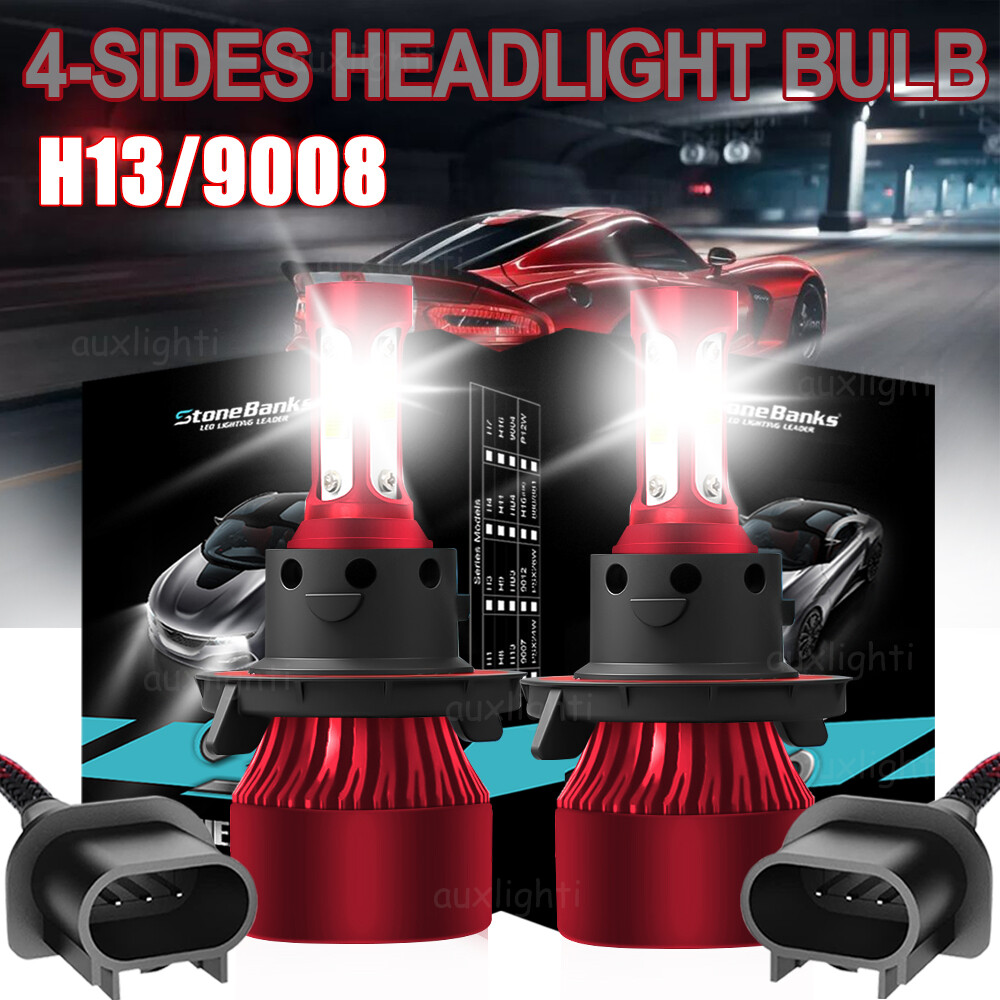 2X H13 9008 Super Bright LED Headlight Bulbs Kit 660000LM 6000K White Hi-Lo Beam