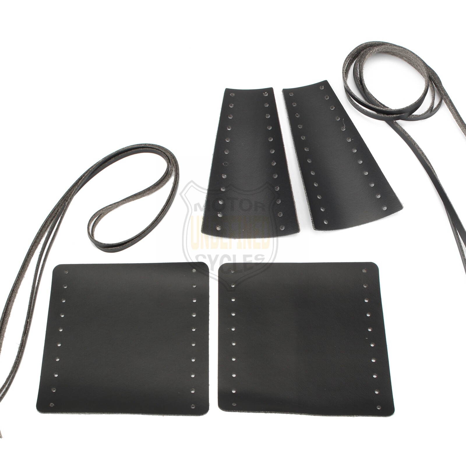 Leather Hand Grips+Brake Clutch Lever Covers Wraps Universal For All Motorcycle
